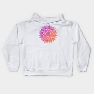 Purple-Red Digital Mandala Kids Hoodie